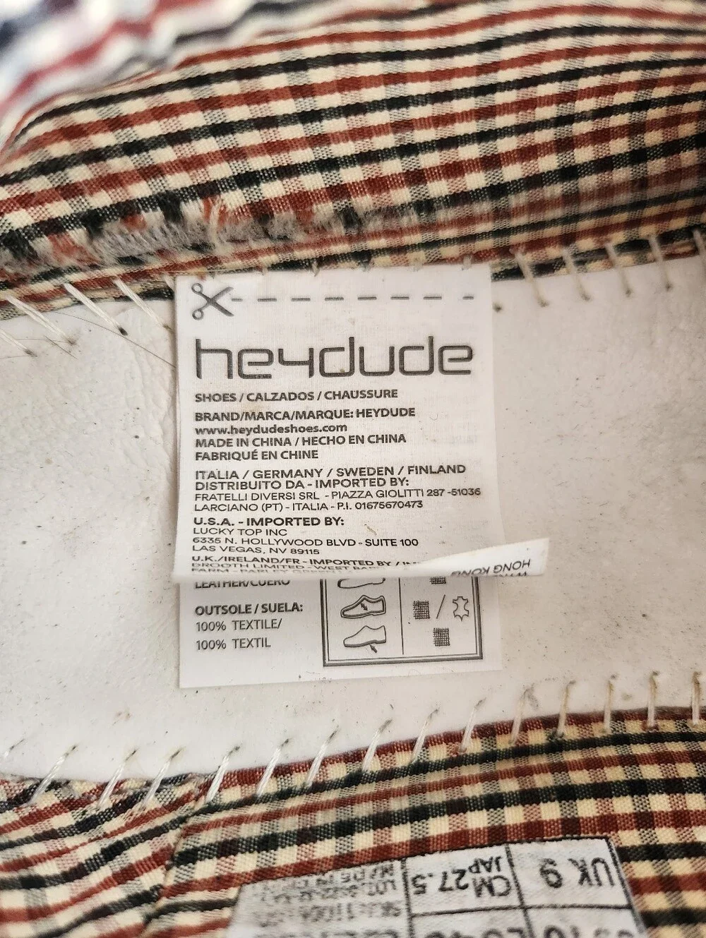 Hey Dude Wally Slip On Canvas Boat Shoe Men's Size 10